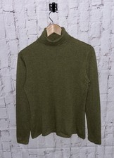 Johnstons Of Elgin Womens 100% Pure Cashmere Roll Neck Jumper Size Small 8 10 UK