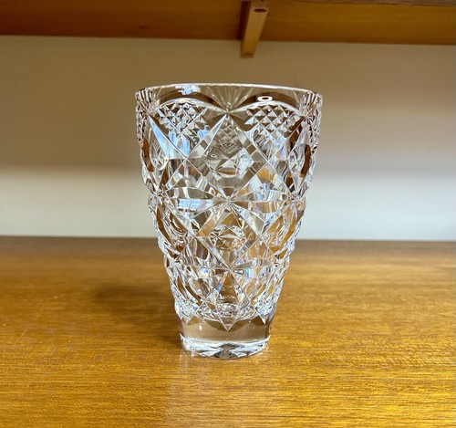 Webb corbett lead crystal vase - webb,