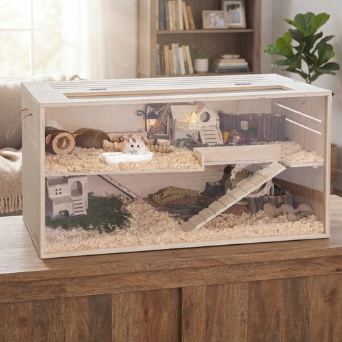 Elegant wooden cage - cage, small