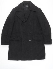 H&M Mens Grey Herringbone Pea