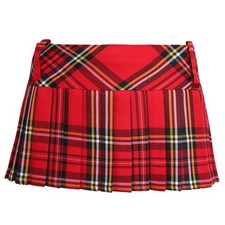 WOMENS GIRLS 9” TARTAN SKIRT