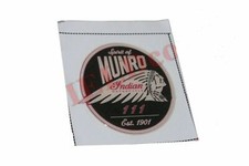 Pair Spirit of Munro Indian Motorcycle 111 Est 1901 Round Sticker Decal Set ECs