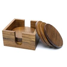 Wooden Round Coasters Set of 6