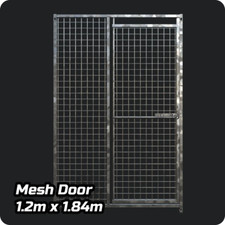 Dog Run Panel 1.2 x 1.84m - Right Door - Mesh - Heavy-Duty Galvanised