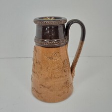 Doulton Lambeth Salt Glazed Stoneware Shaving Mug Hunting Scene c.1880