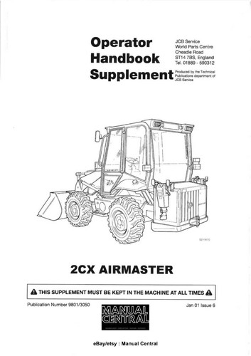 Jcb 2cx airmaster supplement - jcb,