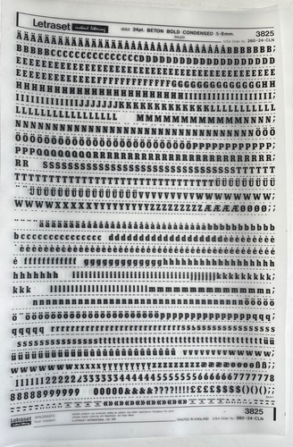 Letraset instant lettering - letraset,