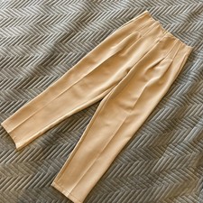 Camel Beige High Waisted Tailored Trousers Size S Vera & Lucy 