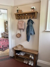 Floating Wooden Coat Rack and