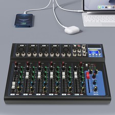 Mixing Console w/ USB Pro 7/8/12 Channel Bluetooth Studio Audio Mixer Live Sound