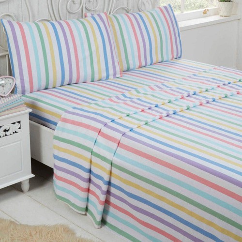 Candy stripe brushed cotton - candy,