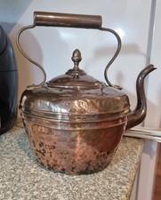 Antique Large Copper Kettle w/