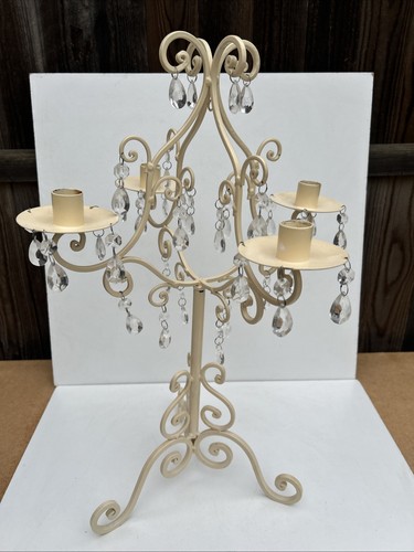 Cream metal shabby chic - chic, candle