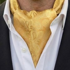 Men's Light Gold Paisley Ascot