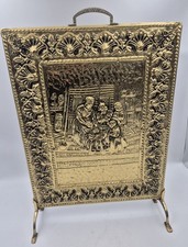 Vintage Brass Embossed Fire