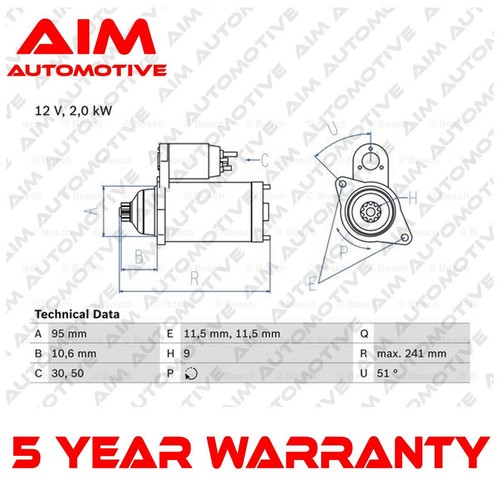 Starter motor aim fits - starter, nissan