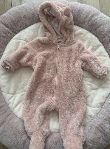 Baby girl pink snowsuit size - pink, snowsuit,