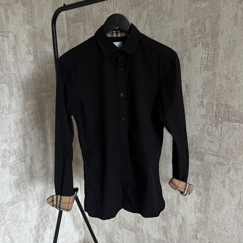 Burberry black button shirt - up,