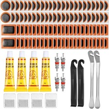 108Pcs Bicycle Motorcycle Tire Repair Kit Inner Tube Puncture Tool Set