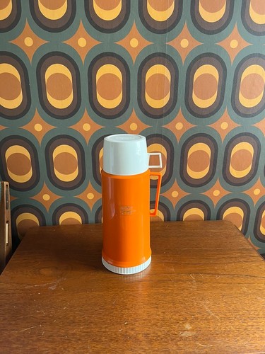 Vintage 1970s orange - 1970s, thermos