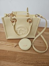 Dune London Women's Yellow Handbag with Shoulder Strap and Mini Bag Charm