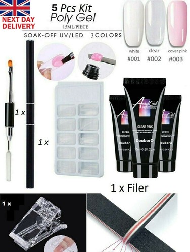 Poly gel nail kit - nail,