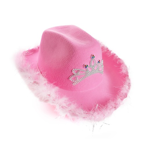 Pink cowboy hat with - pink,