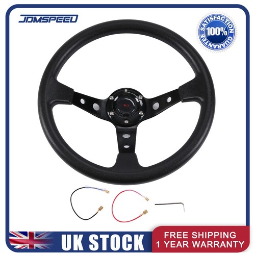 Black steering wheel - wheel, 350mm