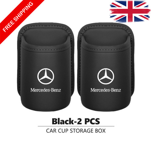 Leather car cup holder - 2x,