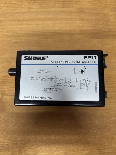 Shure fp11 microphone line - shure, microphone-to-line