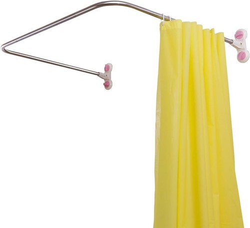 Shaped shower curtain rod - shaped,