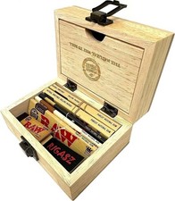 RAW Wood Rolling Stash Gift Box Classic Magnetic Divider Storage Box Gift