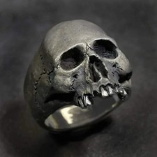 Vintage Gothic Skull Ring for
