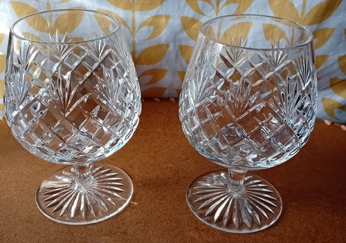 Pair vintage stuart crystal - pair,