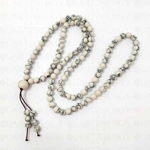 White howlite 108 - howlite, mala