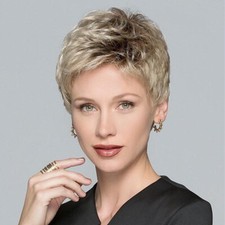 Short Blonde Wig for Women Soft Healthy Synthetic Wig Natural As Real Hair