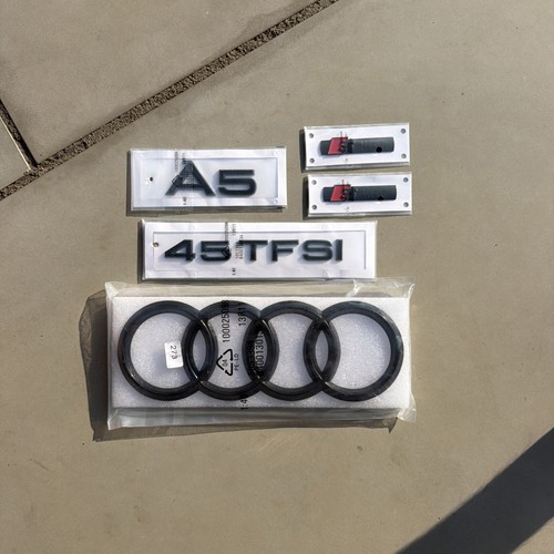 Audi gloss black badges - audi, a5