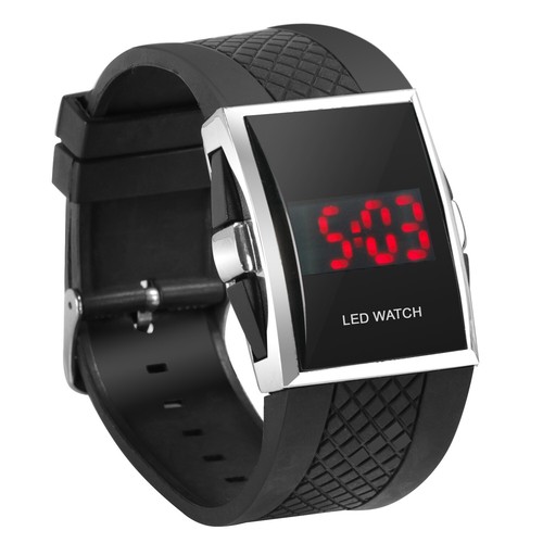 Luxury digital mens red led - luxury,