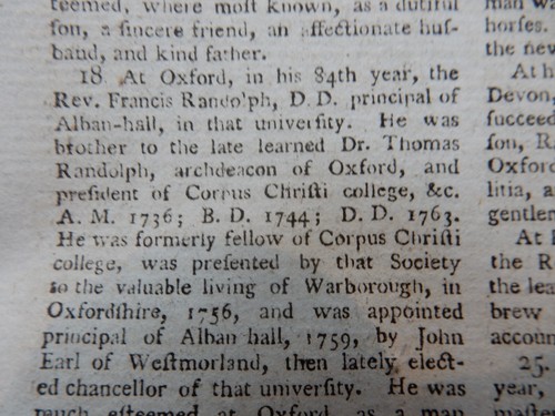 Francis randolph principal - randolph, of