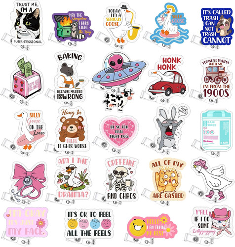 Pcs funny badge - 24, reels