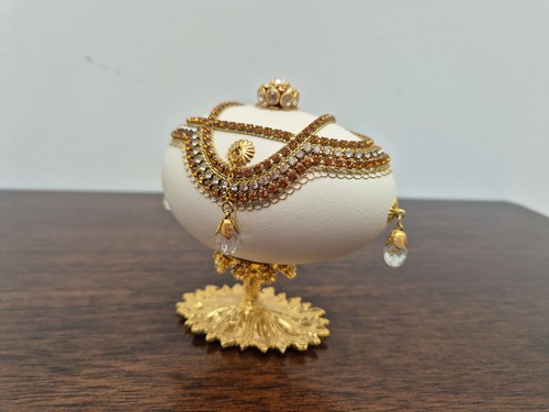 Vintage decorated goose egg - vintage,