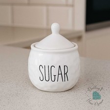 Dimple Porcelain Sugar Bowl