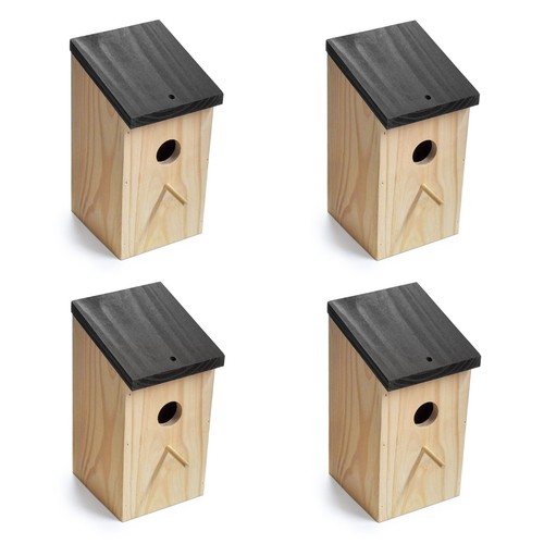 Wooden nesting bird box - wooden, wood
