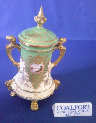 Antique coalport vase cover - vase,