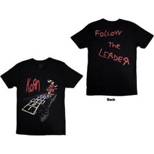 Korn Unisex T-Shirt: Follow The Leader Hopscotch (Back Print) (Small)