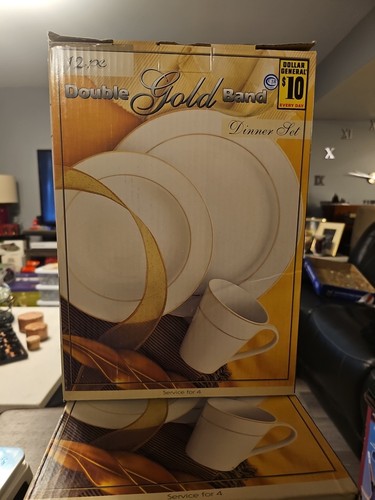 Double gold band - double, set"