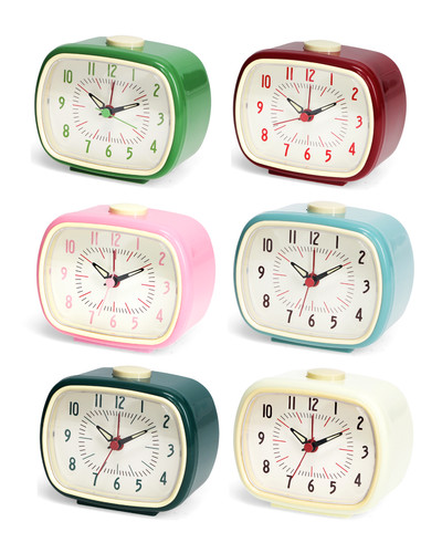 Retro alarm clock battery - clock-,
