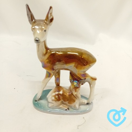 Vintage ceramic deer figurine - vintage,