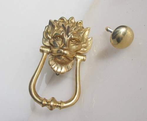 Cast brass door - cast, knocker