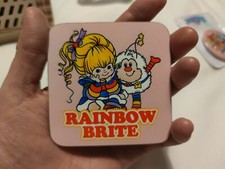 Rainbow Brite Christmas coaster 9cm 80s cartoon gift xmas Pink